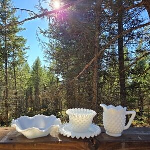 Fenton Hobnail Milk Glass